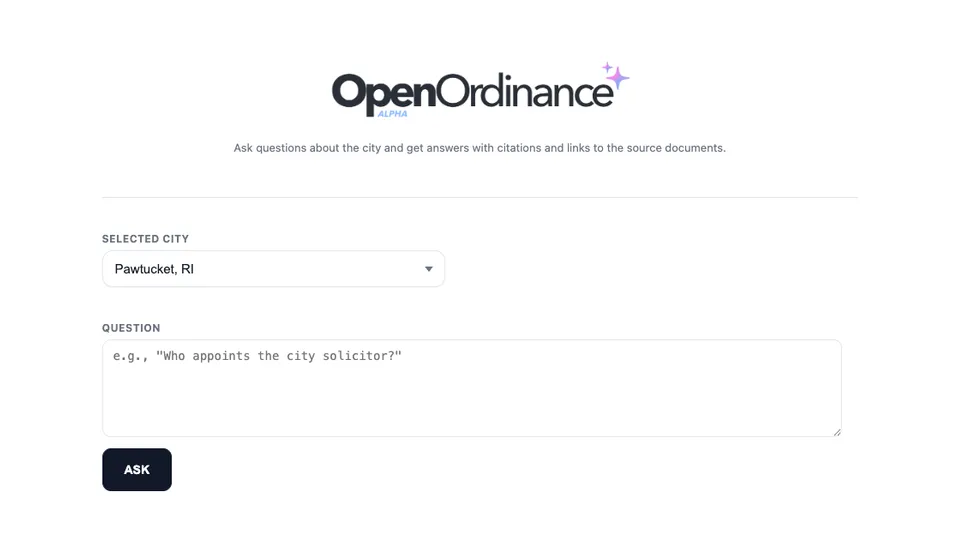 OpenOrdinance screenshot